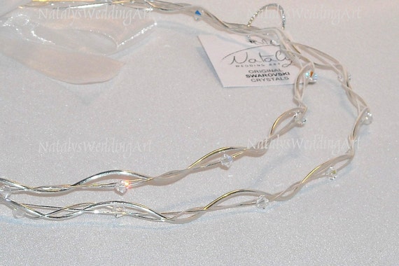 Greek Stefana Silver Plated Handmade Greek Orthodox Wedding  display picture 1
