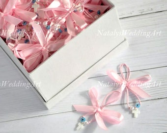 Martirika / Martyrika 2 in 1 Witness Bracelets - Witness pins in Pink Greek Orthodox Baptism Chistening