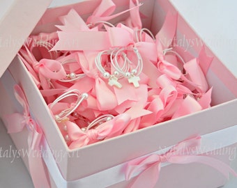 Martirika / Martyrika 2 in 1 Witness pins - 150 Witness bracelets in Pink Greek Orthodox Baptism Chistening PINK or BLUE