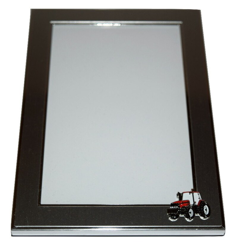 Case International Red Tractor Picture Frame Brushed Chrome Image 0