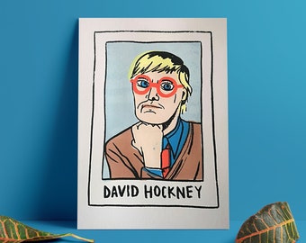 David Hockney Polaroid A4 6 Colour Screenprint - 220gsm White Paper