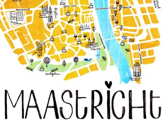 Printed illustration of the City Maastricht