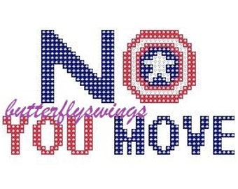 No You Move cross-stitch pattern Captain America