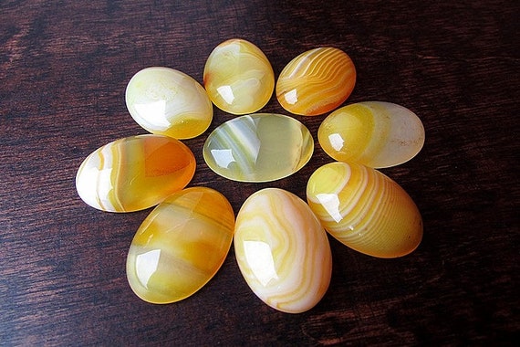 Onyx Agate Cabochon Green Agate Stone Cabochon 25x18mm Oval Agate Gemstone Flat back Jewelry Supplies 1pcs