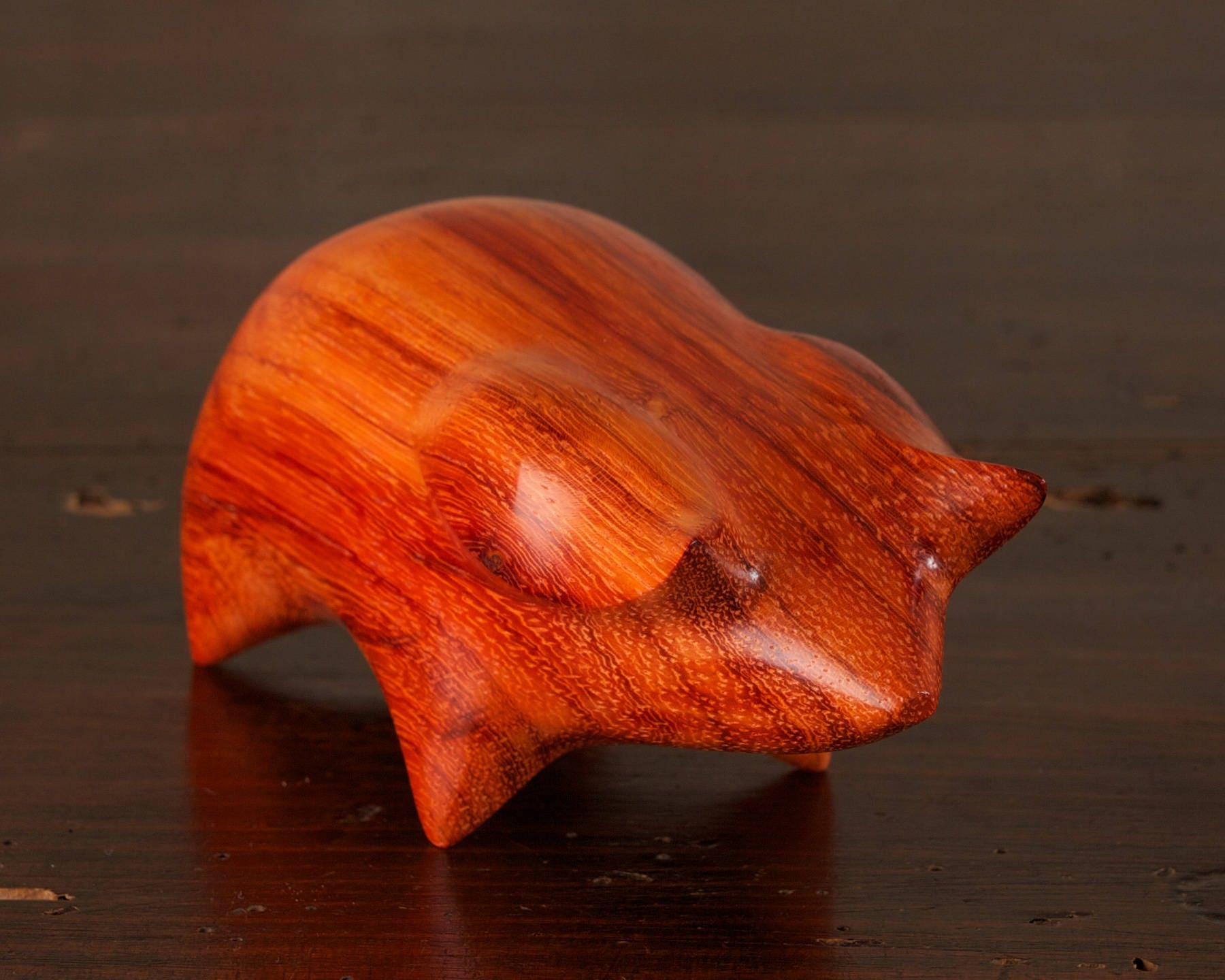 Authentic Pjl Pig Carving Figurine Wooden Pig Sculpture Hand Carved From African Mahogany Wood By Perry Lancaster Figurines Sculpture Lifepharmafze Com
