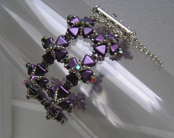 Pattern/Tutorial in English for the bracelet Kheops Sparkle