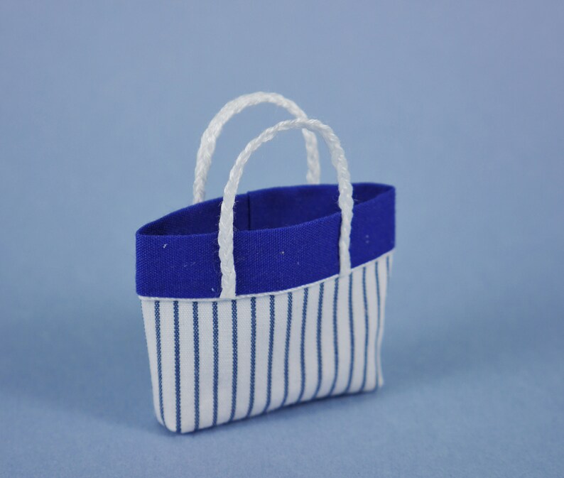 Beach Bag or Tote with Beach Accessories Blue and White Etsy