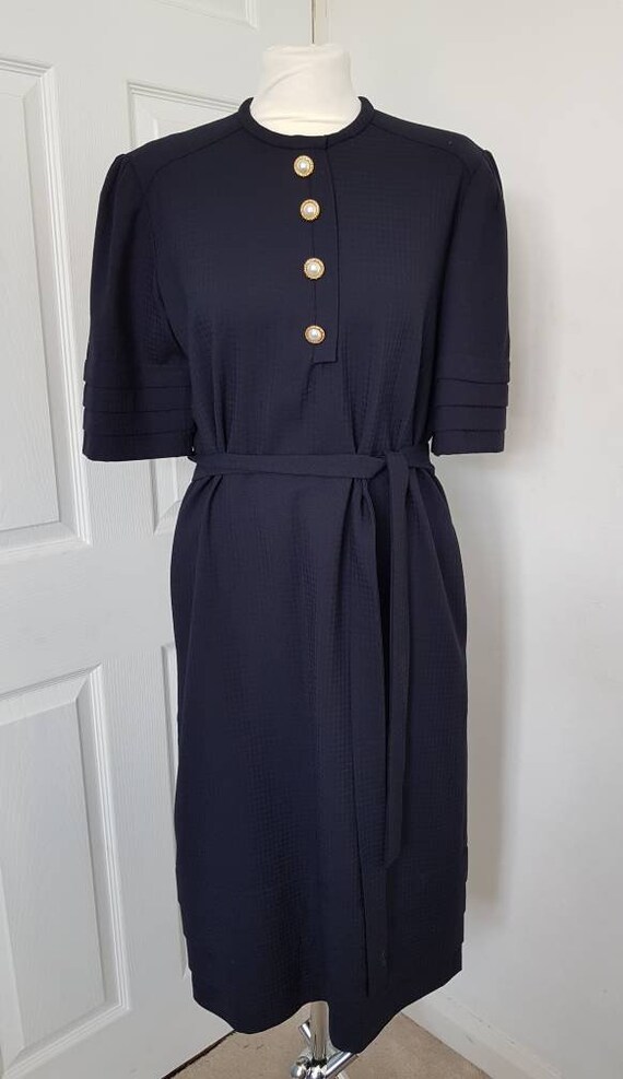 navy blue vintage dress