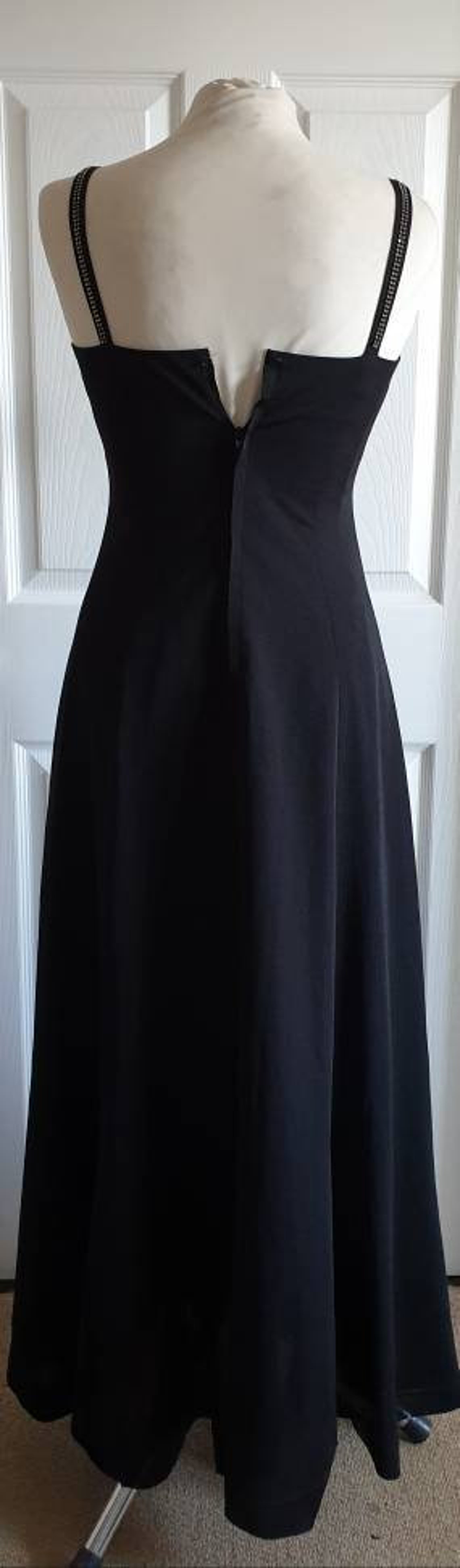 70s black tie dress