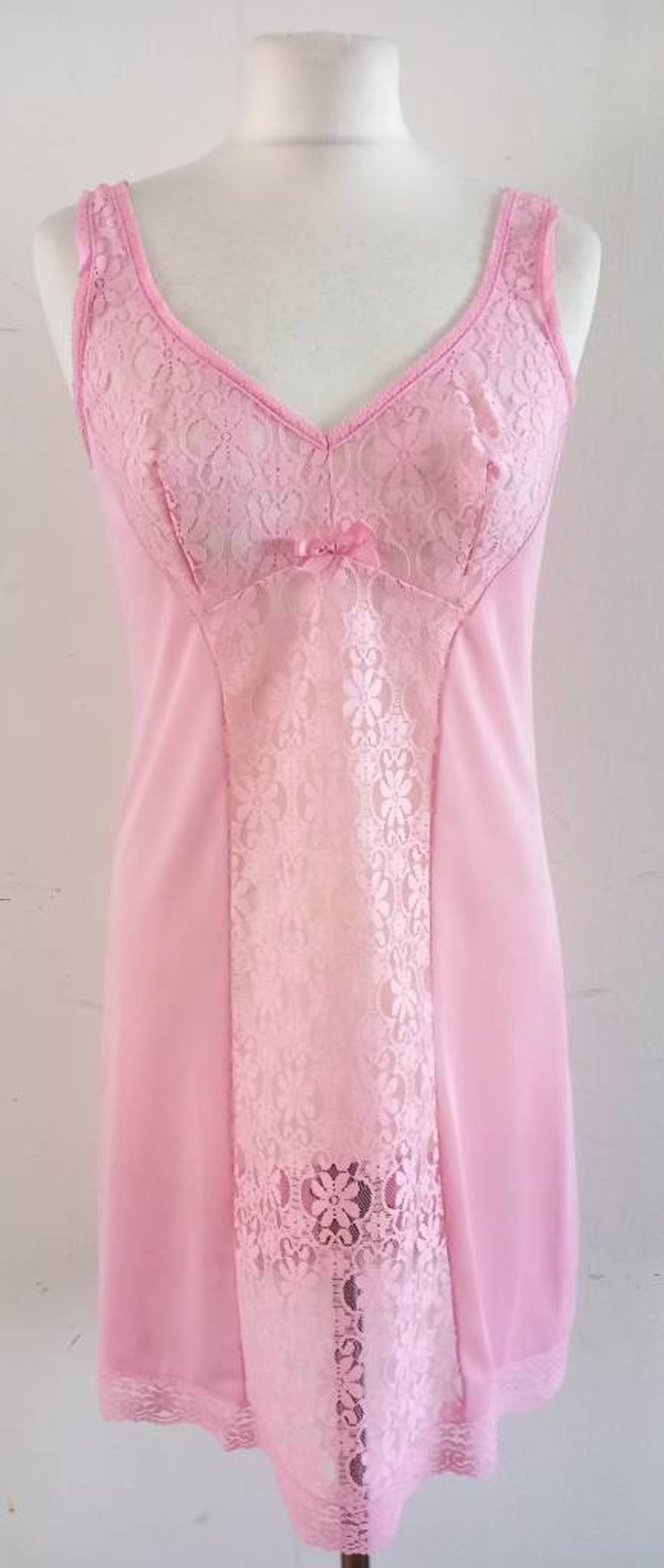 70s Vintage Courtaulds Pink Slip Etsy