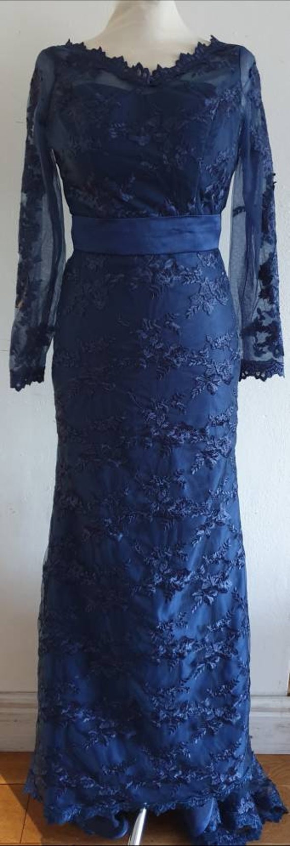Vintage Dress / Royal Blue Lace Dress / Long Dress / Maxi - Etsy UK