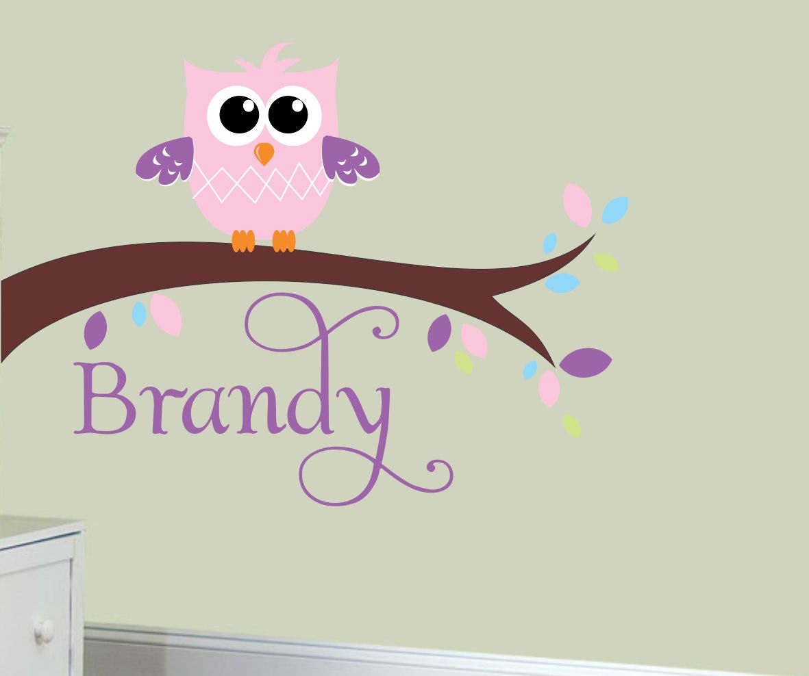 Buho Personalizado Etiqueta De La Pared De Rama Tatuajes Etsy