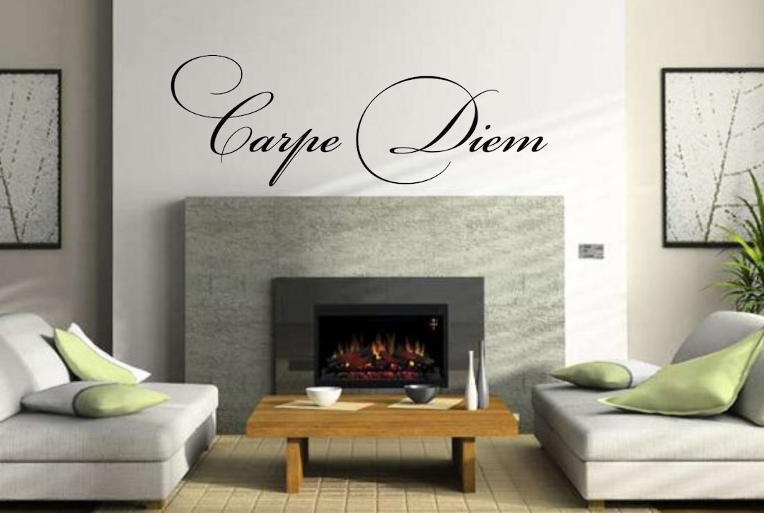 Carpe Diem Inspirational Vinyl Decalvinyl Wall Quote Decal Etsy