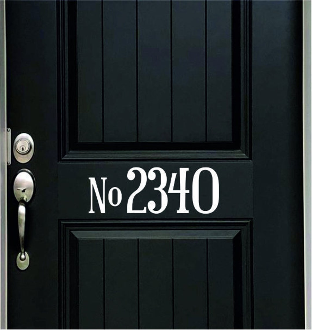 Vinyl Decals Door Numbers Decal House Numbers Front Door Etsy