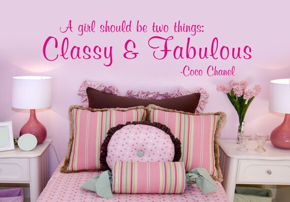 Coco Chanel Walls Quote - Vinyl Wall Decal - Nursery Kids Room Decor Wall  Decals