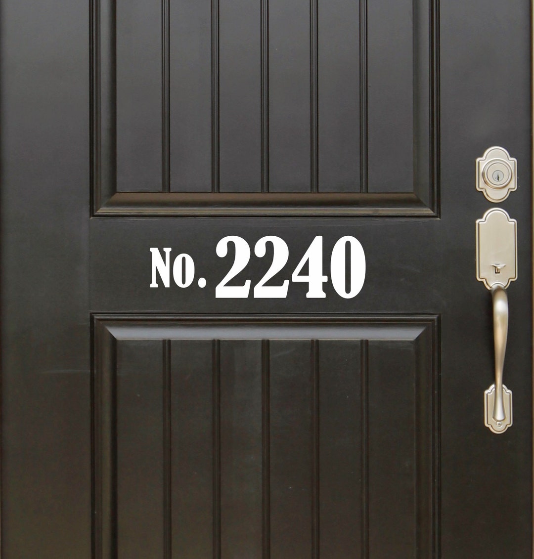Vinyl Decals Door Numbers Decal, House Numbers, Front Door Decal Etsy