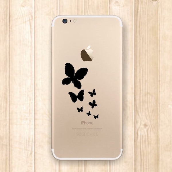 iPhone Decals iPhone Stickers Butterflies Vinyl Art Decal for Apple iPhone 6S,iPhone 6S Plus, iPhone 6,iPhone 5S/5C/5,iPhone 4S/4