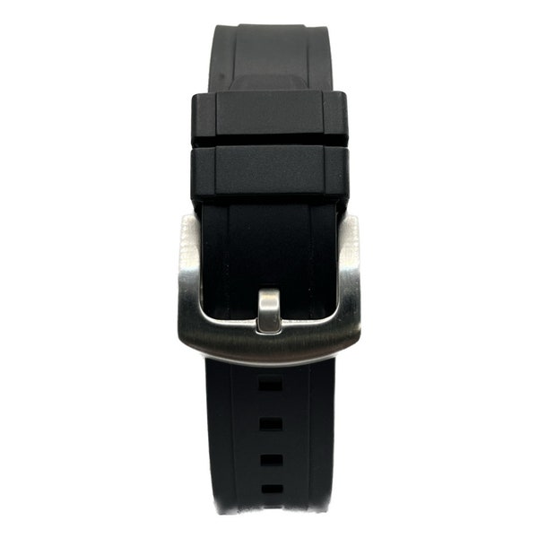 20mm Oysterflex Style Tang Buckle Watch Band with Quick Release Spring Bars
