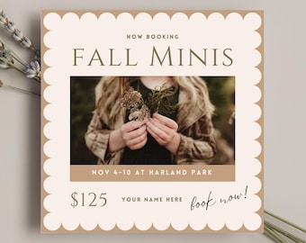 Fall Mini Session Template: Canva Instagram Marketing (Digital Download)