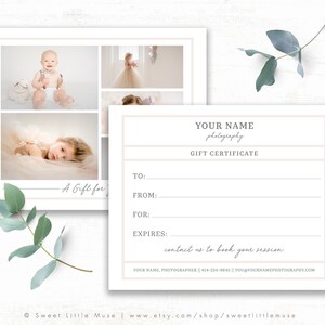 Modèle de carte-cadeau de photographie - Modèle de certificat-cadeau - Modèle de marketing de photographie - Modèles pour photographes