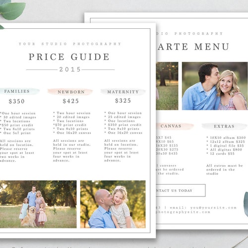 Wall Art Product Pricing Guide Template for Photographers Etsy