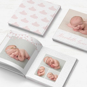 Baby Album Template for Photographers Baby Photo Book Template Photography  Album Template for Photoshop Newborn Baby Album 