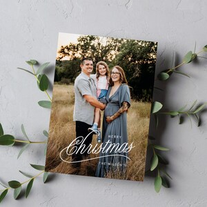 Christmas Card template with photos - Editable Minimalist Christmas Card - Modern Holiday card - editable christmas card instant download