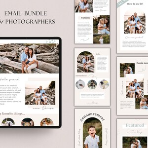 Bundel fotografie-e-mailsjabloon voor Canva - sjabloon voor sessieherinnering voor fotografen - digitale welkomstgids van Canva