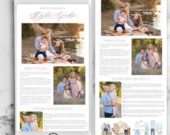 Photography Style Guide Template - Digital What to wear guide  - Email Newsletter Template for Photoshop