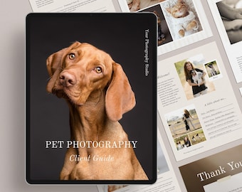 Pet Photography Client Guide: Canva Template, Session Prep (Digital Download)
