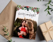 Photo Christmas Card Template: Editable Holiday Cards (Canva)