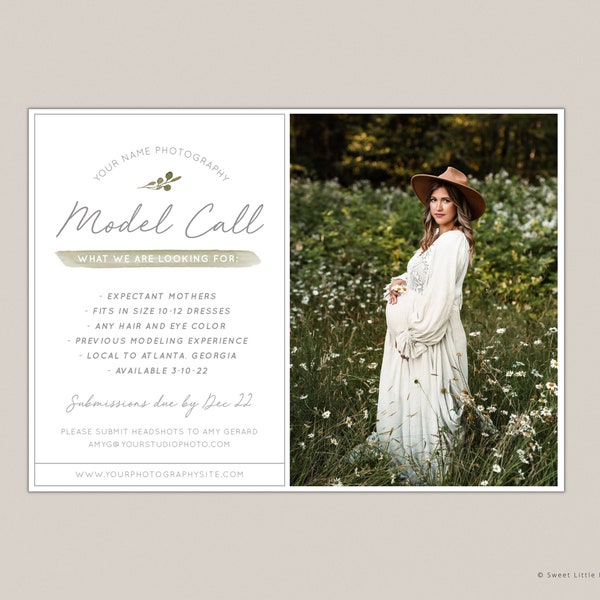 Maternity Model Call Template Etsy