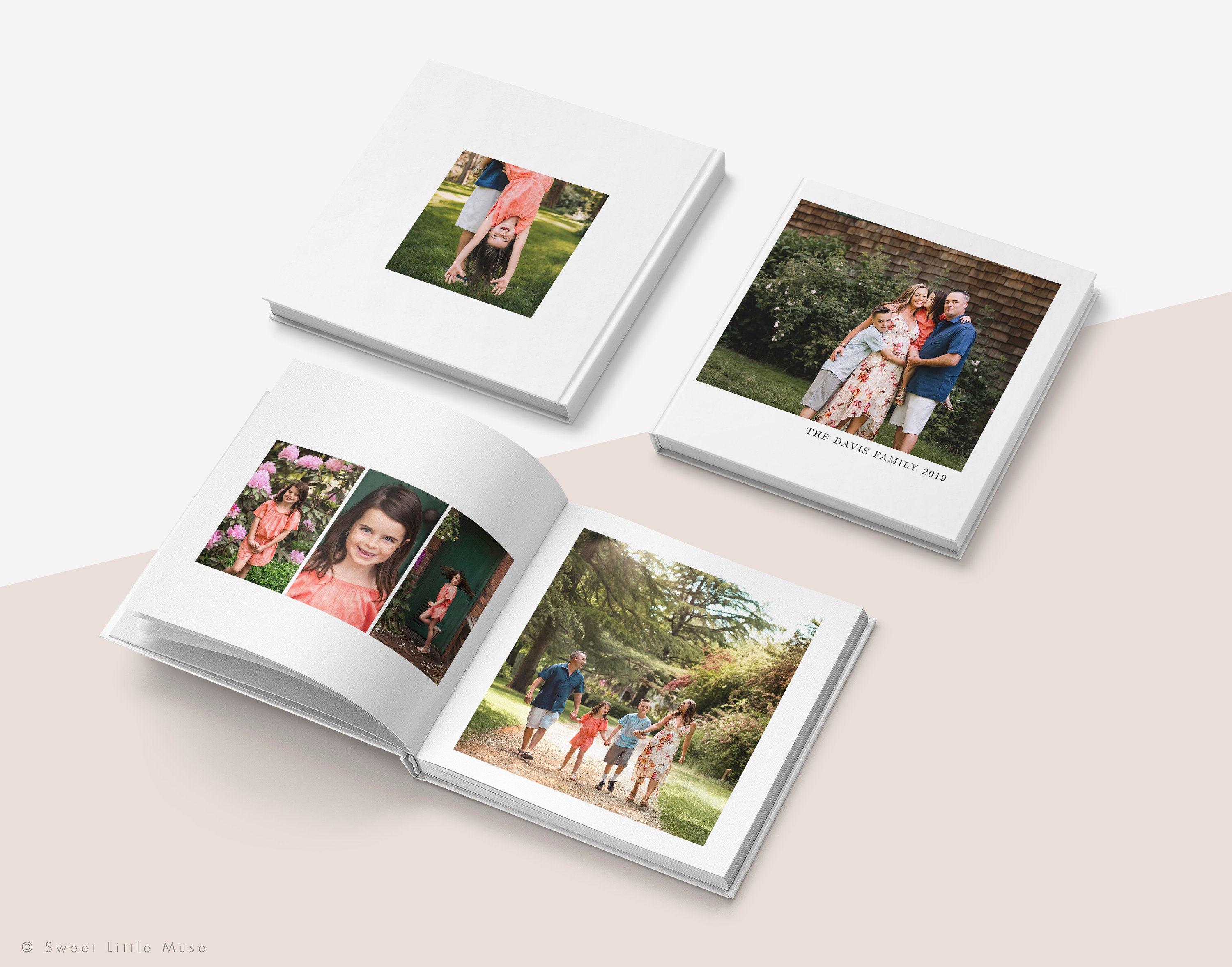 Christmas Photo Book Album for Photographers, Christmas Photo Album,  Photoshop Template, INSTANT DOWNLOAD 