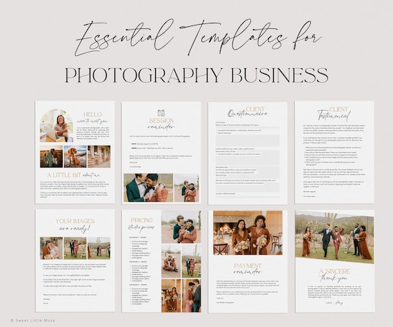 Photography Contract Template Bundle: Client & Pricing Guides (Canva Editable, Instant Download)