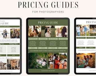 Photography Price Guide Template for Canva – Editable Pricing Sheet for Photographers