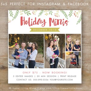 Christmas Mini Session Template Holiday Mini Session - Etsy