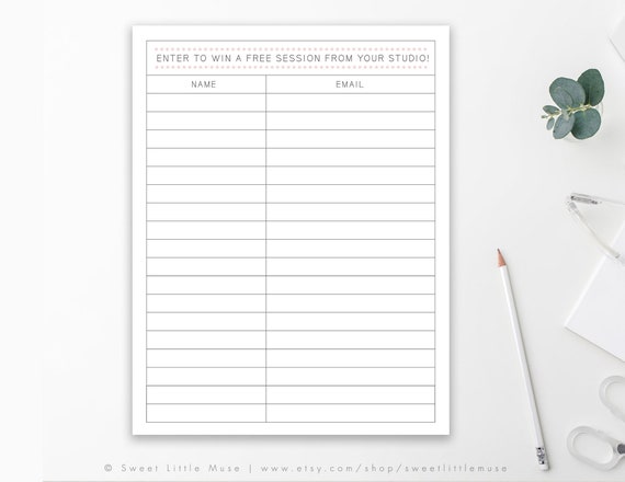 Name And Email Sign Up Sheet Template from i.etsystatic.com