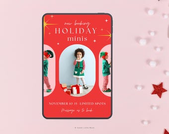 Christmas Mini Session Canva Template: Instagram Marketing (Digital Download)