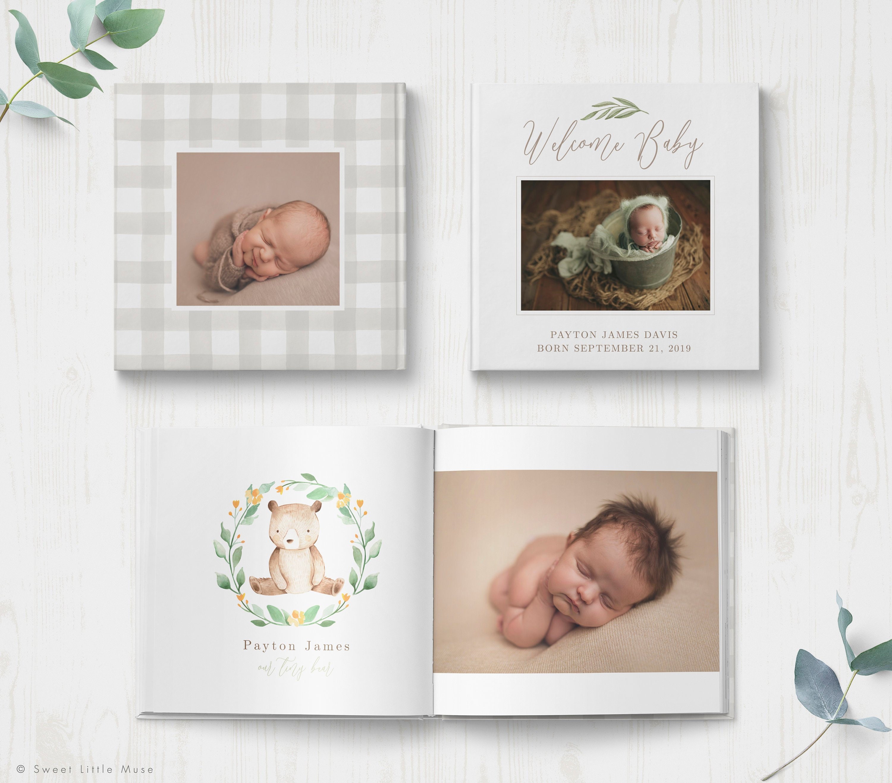 Baby Photo Album Photoshop Template, Baby Photobook Template, Newborn  Photobook, Photo Album, Baby First Year Photobook Template, BA1 -   Australia