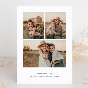 modern photo card template for canva, modern christmas card