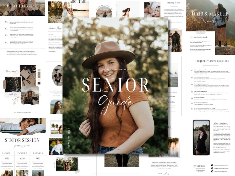 senior style guide template, senior photography magazine, magazine template, style guide, senior photography session prep, style guide for seniors, photography what to wear, sweet little muse