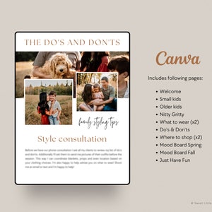 Family style guide, family style tips for photographers, what to wear guide for family photographers, photography welcome guide