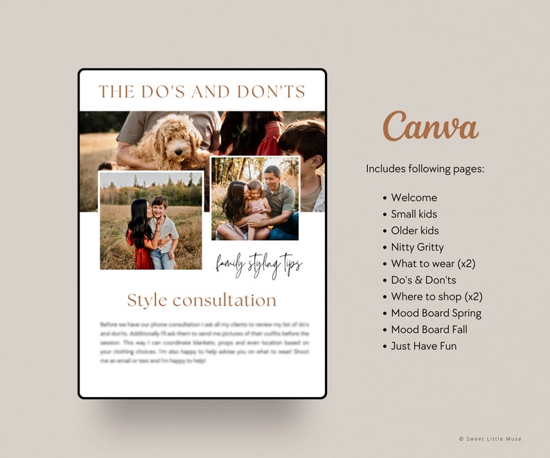 Family style guide, family style tips for photographers, what to wear guide for family photographers, photography welcome guide