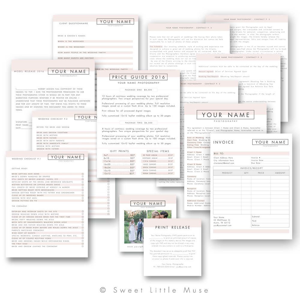 Wedding Photography Business Forms - Photography Business Form Templates -  Wedding Photography Contract Templates Within Photography Business Forms Templates