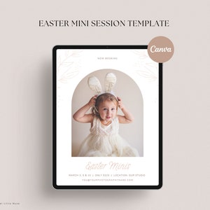 Easter Mini Session Template for photographers - Spring Mini Session Template for Canva - Easter Minis for Canva