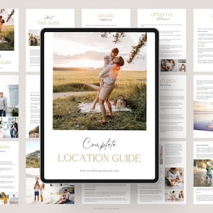 Photography Location Guide Template Canva, Photography Client Guide, Editable location guide for Photographers, downloadable client guide