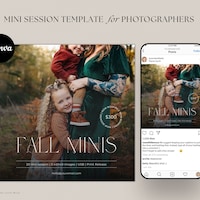 Fall Mini Session Template: Photography Marketing (CANVA) - Etsy