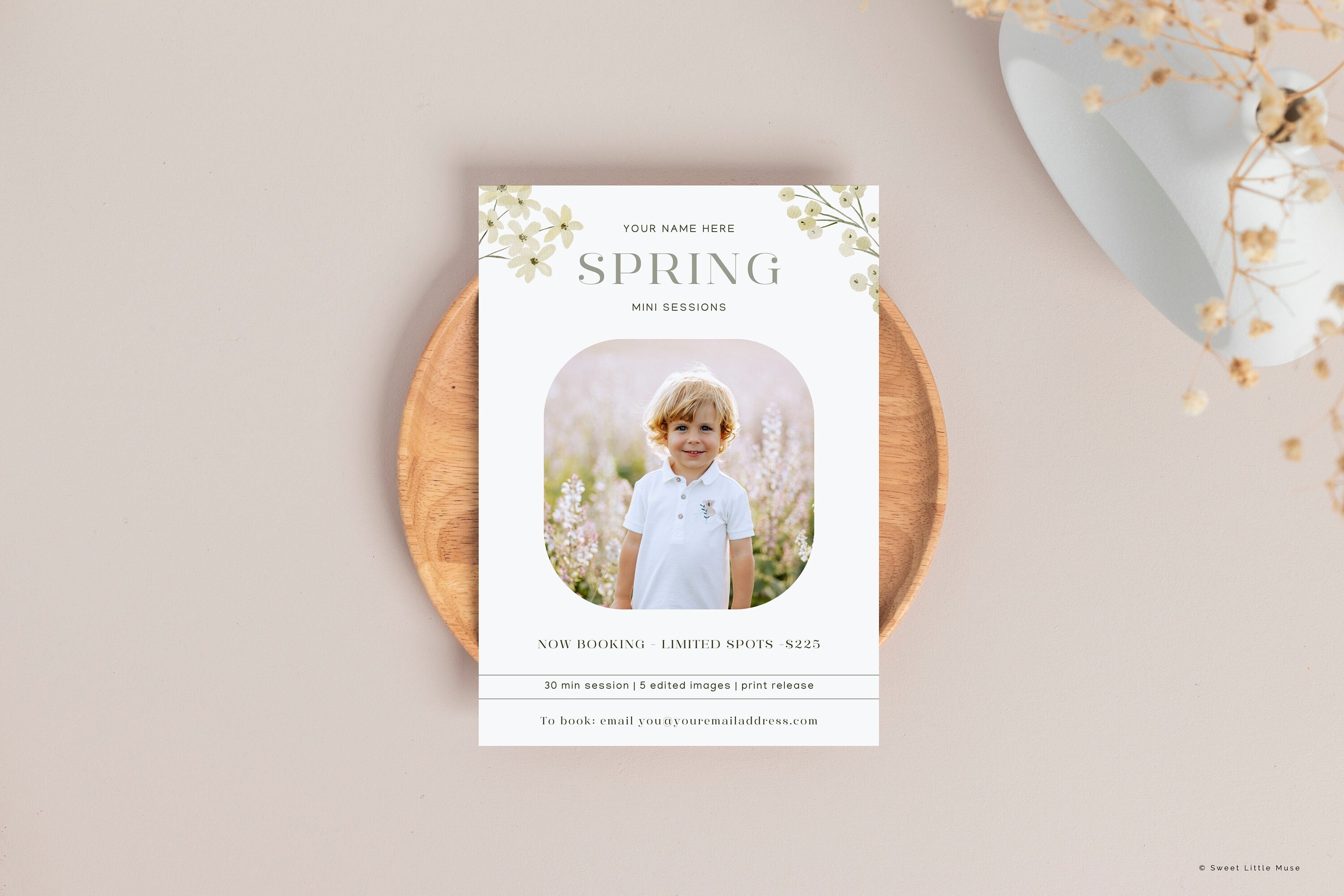 Spring Mini Session Template: Editable Canva Flyer (digital Download ...