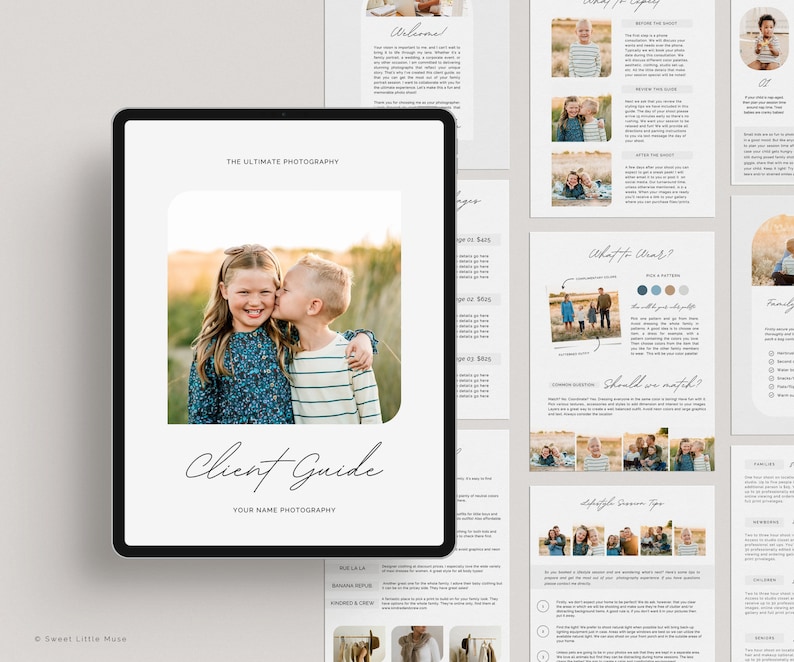 Photography Style Guide Template for Canva: Client Welcome Guide ...