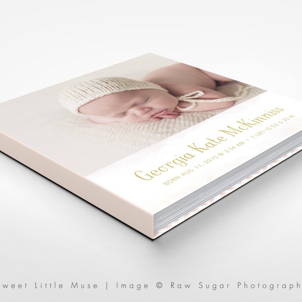 Photo book album cover template for photographers - baby album cover - photography album templates